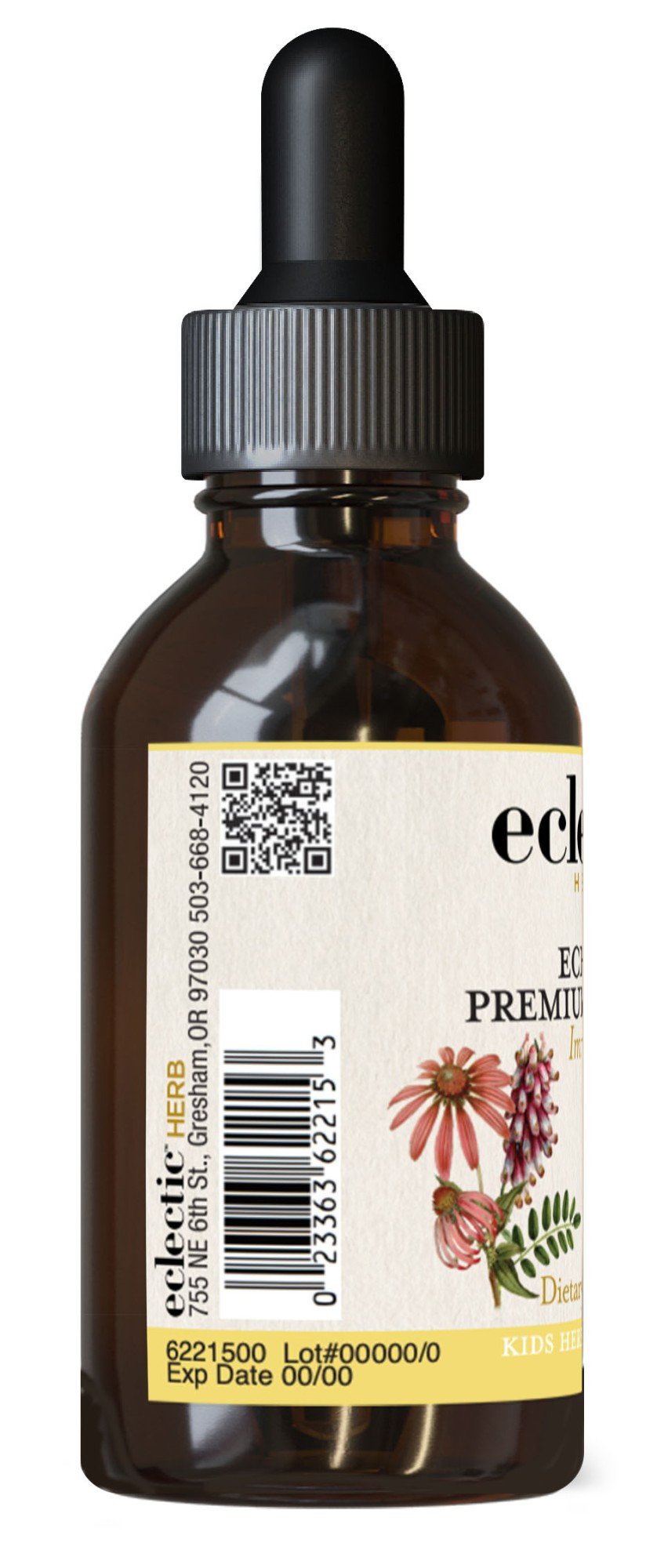Eclectic Herb Echinacea Premium Blend Kids Blackberry Flavor 2 oz Liquid