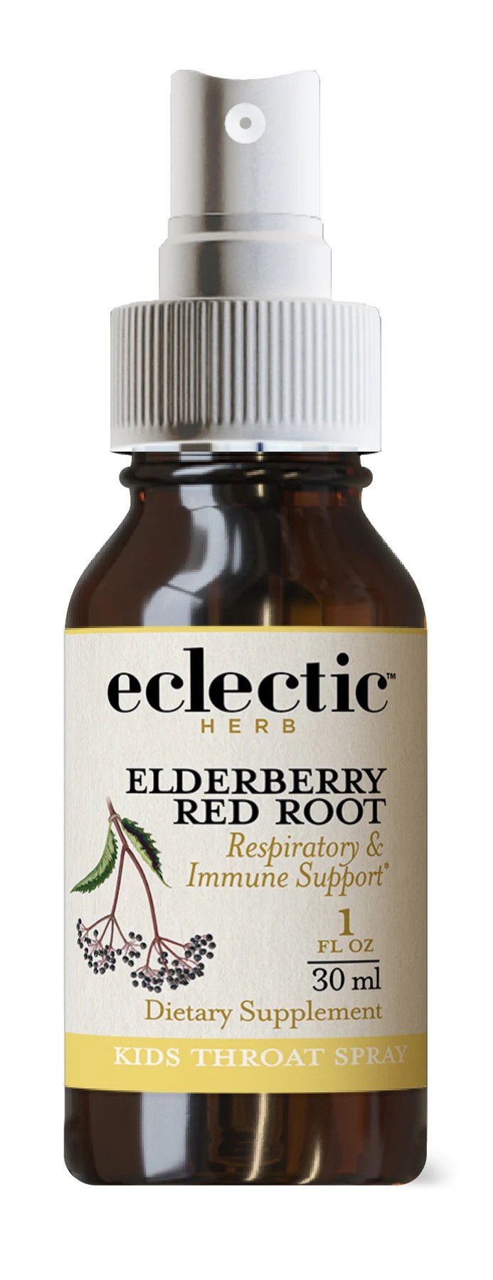 Elderberry Red Root | Eclectic Herb | Respiratory System | Immune System | Kids Throat Spray | Dietary Supplement | 1 fluid ounce | 30 milliliters | VitaminLife