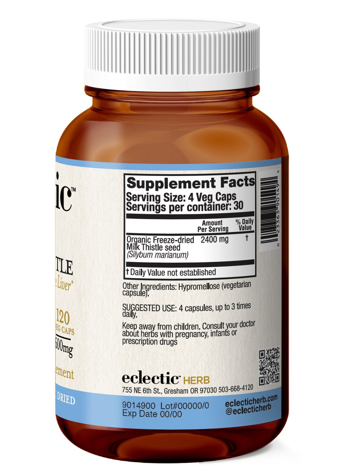 Eclectic Herb Milk Thistle 600 mg 120 Capsule