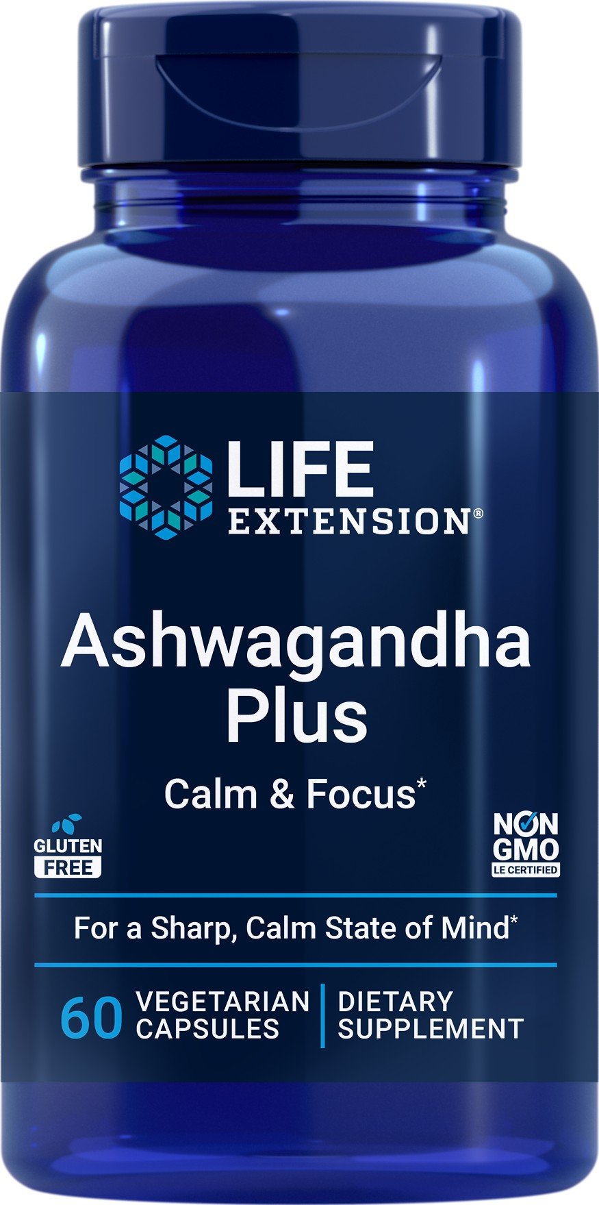 Life Extension Ashwagandha Plus Calm &amp; Focus 60 VegCap