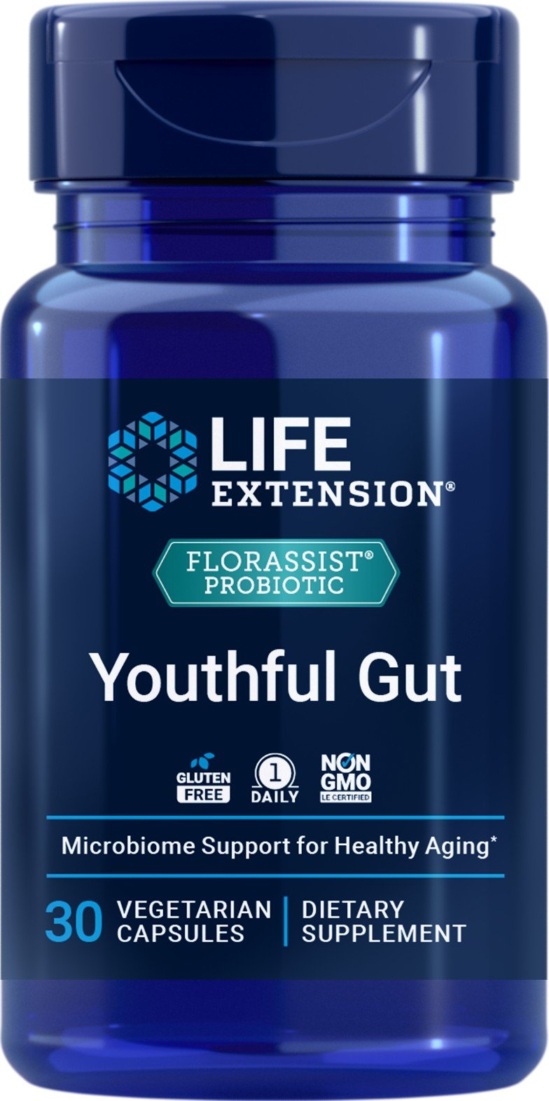 Life Extension FLORASSIST Probiotic Youthful Gut 30 Vegetarian Capsules