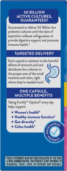 Nature&#39;s Way Fortify Optima Women&#39;s 50 Billion Probiotic 30 VegCap