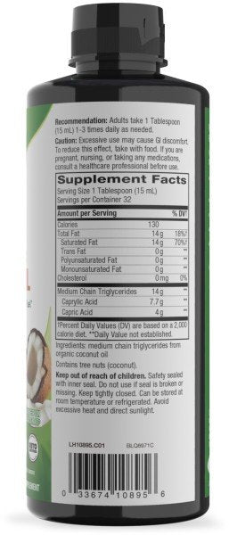 Nature's Way MCT Oil From Coconut 16 oz Liquid