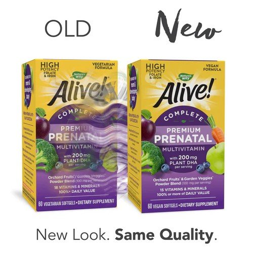 Nature&#39;s Way Alive Complete Prenatal Multi-Vitamin 60 Softgel