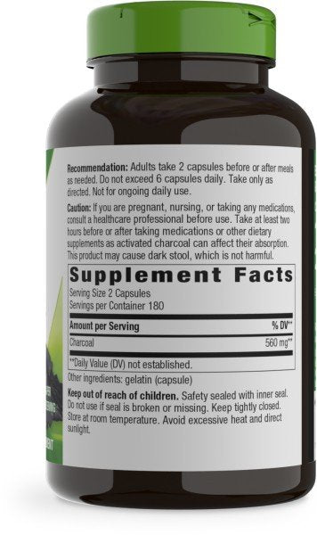 Nature's Way Charcoal Activated 360 Capsule