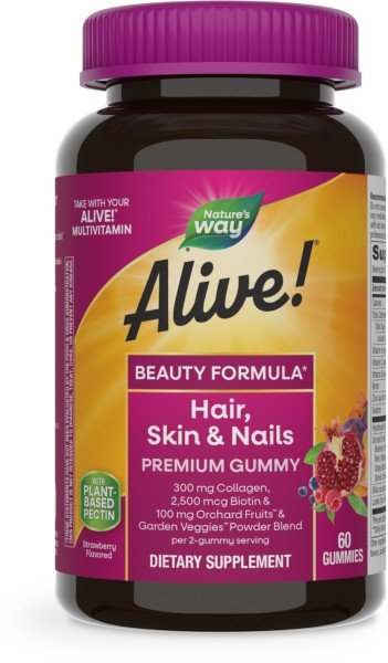 Nature's Way Alive! Hair, Skin & Nail Gummy 60 Gummy