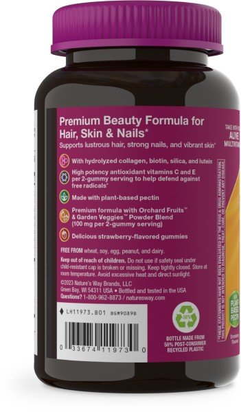 Nature&#39;s Way Alive! Hair, Skin &amp; Nail Gummy 60 Gummy