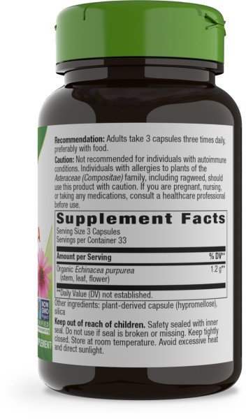 Nature&#39;s Way Echinacea Purpurea Herb 100 VCaps