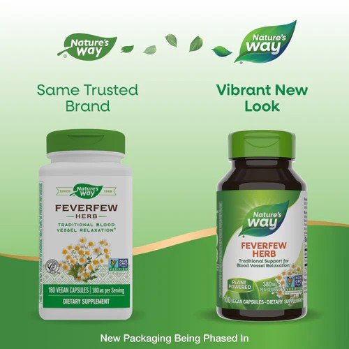 Nature&#39;s Way Feverfew Herb 100 Capsule