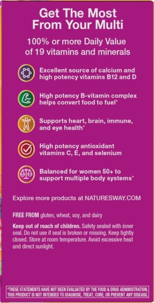 Nature&#39;s Way Alive! Womens 50+ Complete Multivitamin 50 Tablet