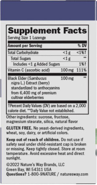 Nature's Way Sambucus Original Lozenge 30 Lozenge