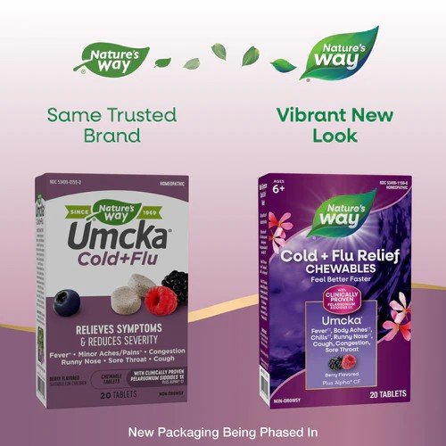 Nature&#39;s Way Umcka Cold &amp; Flu Berry 20 Chewable