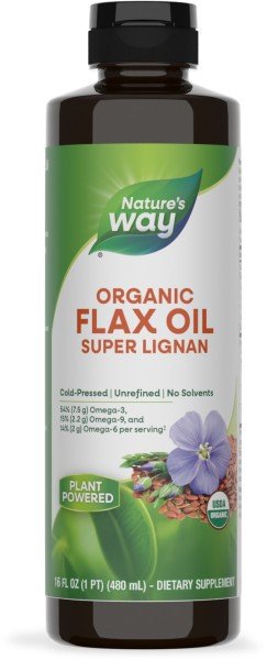 Nature's Way EfaGold Organic Flax Oil Super Lignan 16 oz Liquid