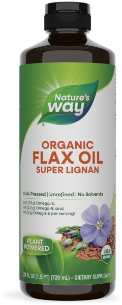 Nature's Way EfaGold Organic Flax Oil Super Lignan 24 oz 24 oz Liquid