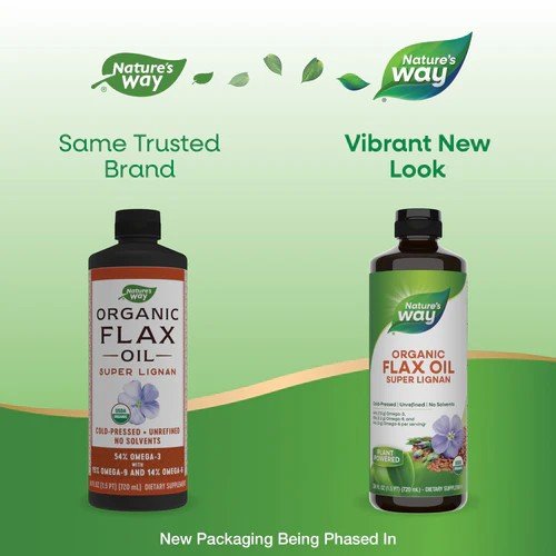 Nature&#39;s Way EfaGold Organic Flax Oil Super Lignan 24 oz 24 oz Liquid