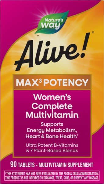 Nature&#39;s Way Alive! Max3 Potency Women&#39;s Multivitamin 90 Tablet