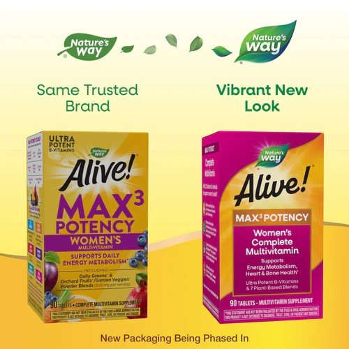 Nature&#39;s Way Alive! Max3 Potency Women&#39;s Multivitamin 90 Tablet