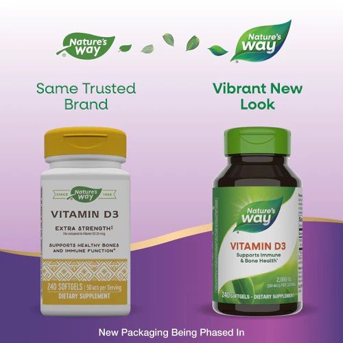 Nature&#39;s Way Vitamin D3 2000 IU 240 Softgel