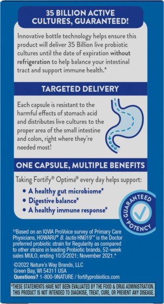 Nature&#39;s Way Fortify Optima Probiotic 35 Billion 60 VegCap