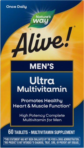 Nature&#39;s Way Alive Once Daily Mens Ultra Potency 60 Tablet