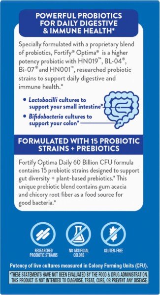 Nature&#39;s Way Fortify Optima Advanced Care 60 Billion Probiotic + Prebiotic 30 VegCap