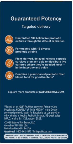 Nature&#39;s Way Primadophilus Optima Max Potency- 100 Billion 30 VegCap