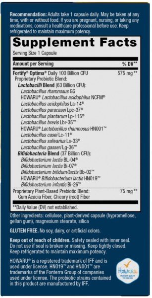 Nature&#39;s Way Primadophilus Optima Max Potency- 100 Billion 30 VegCap