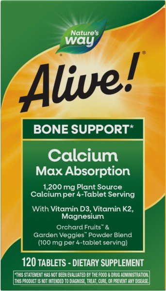 Nature&#39;s Way Alive! Calcium Bone Formula 120 Tablet