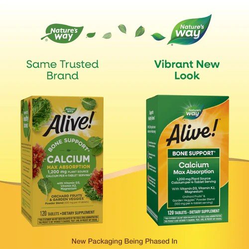 Nature&#39;s Way Alive! Calcium Bone Formula 120 Tablet