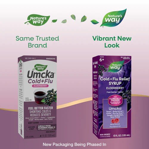 Nature&#39;s Way Umcka Elderberry Syrup 4 oz Liquid