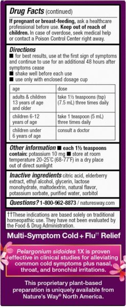 Nature&#39;s Way Umcka Elderberry Syrup 4 oz Liquid