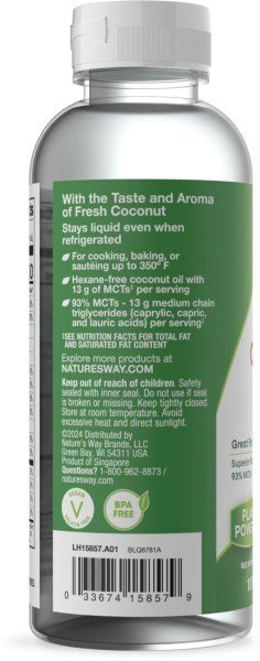 Nature&#39;s Way Liquid Coconut Premium Oil 10 oz Liquid