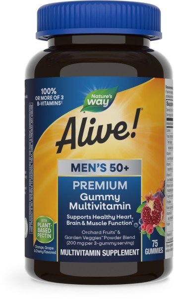 Nature's Way Alive! Mens 50+ Gummy Vitamins 75 Gummy