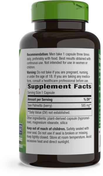 Nature&#39;s Way Saw Palmetto Berries 585mg 180 Capsule