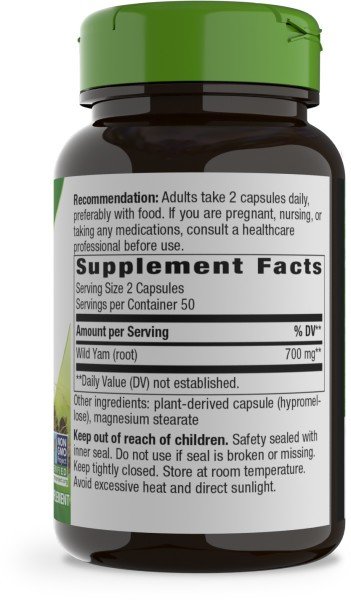 Nature's Way Wild Yam 100 Capsule