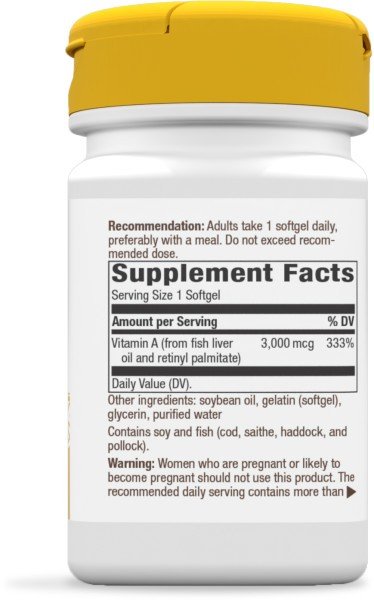 Nature's Way Vitamin A 10,000 IU 100 Softgel