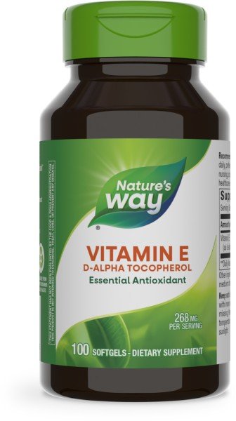 Nature's Way Vitamin E 400 IU With D- Alpha Tocopherols 100 Softgel