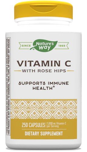 Nature's Way Vitamin C 500mg With Rose Hips 250 Capsule