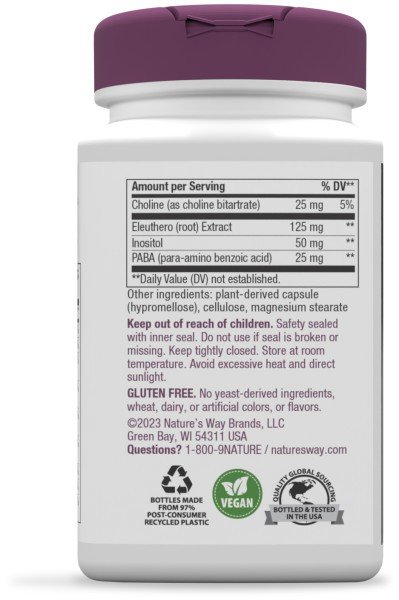 Nature's Way B-Stress With Eleuthro (Siberian Ginseng) 100 Capsule