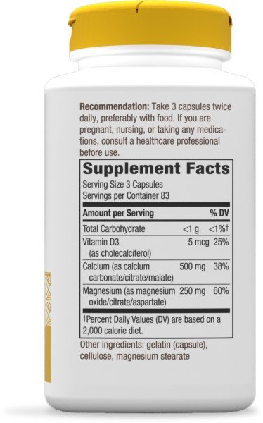 Nature&#39;s Way Calcium, Magnesium &amp; Vitamin D 250 Capsule