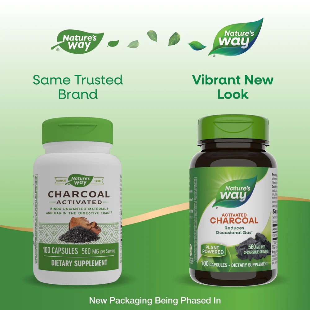 Nature&#39;s Way Activated Charcoal 100 Capsule