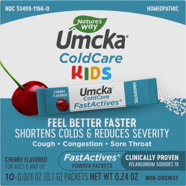 Nature&#39;s Way Umcka ColdCare Children&#39;s Cherry FastActives 10 Packet