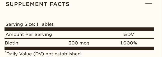 Solgar Biotin 300mcg 100 Tablet