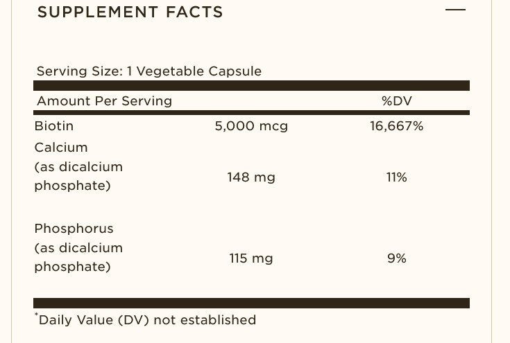 Solgar Biotin 5000 mcg 100 VegCap
