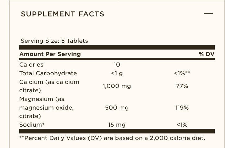 Solgar Calcium/Magnesium Citrate 250 Tablet