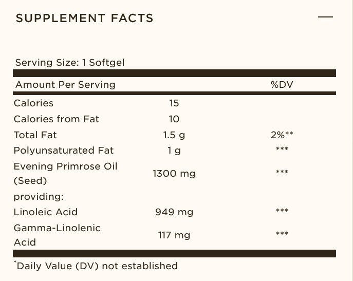 Solgar Evening Primrose Oil 1300mg 60 Softgel