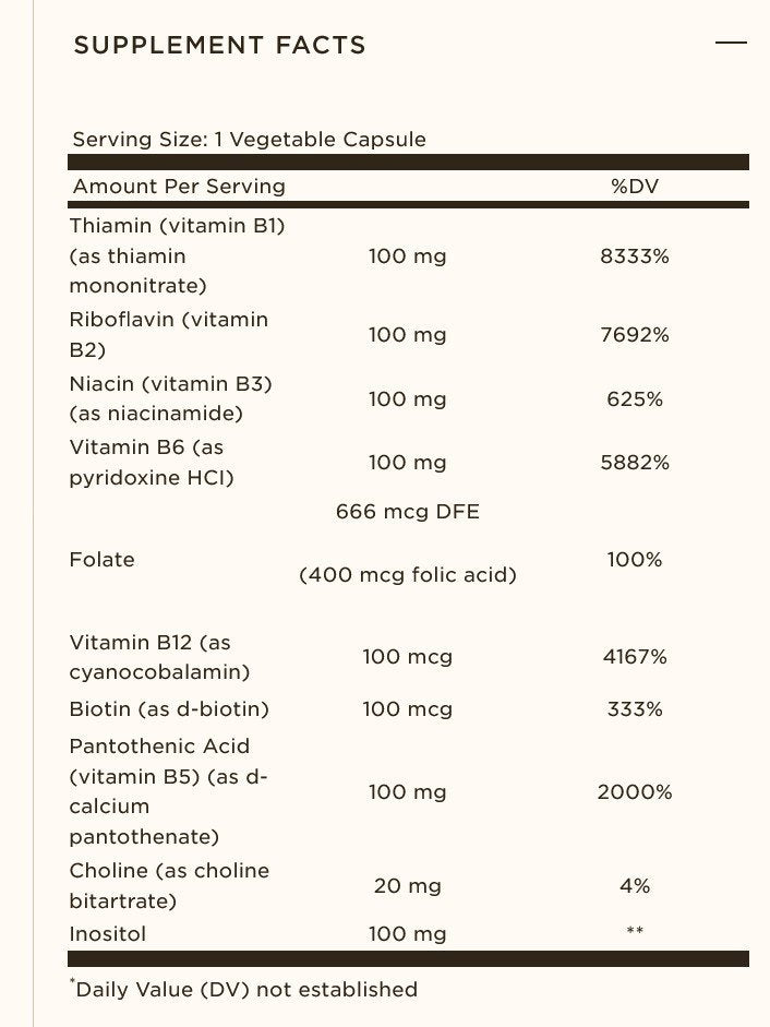 Solgar B Complex "100" 50 VegCap