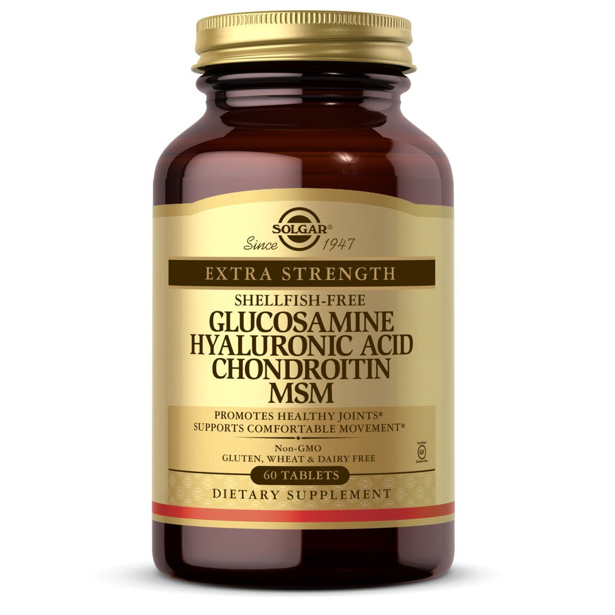 Solgar Glucosamine Hyaluronic Acid Chondroitin MSM (Shellfish-Free) 60 Tablet