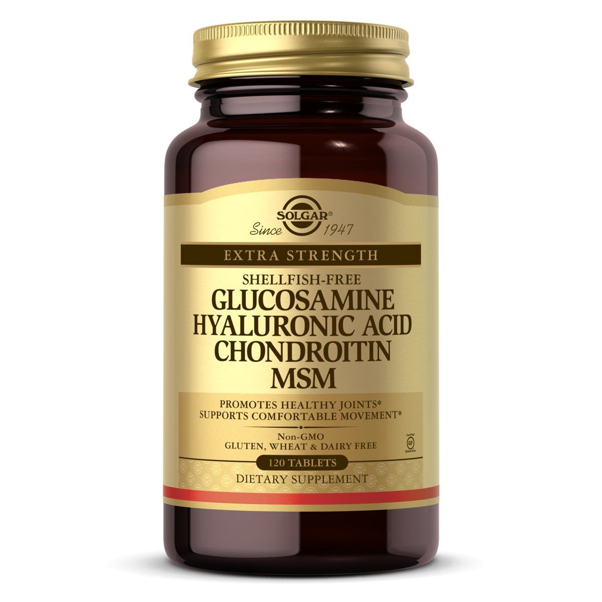 Solgar Glucosamine Hyaluronic Acid Chondroitin MSM (Shellfish-Free) 120 Tablet