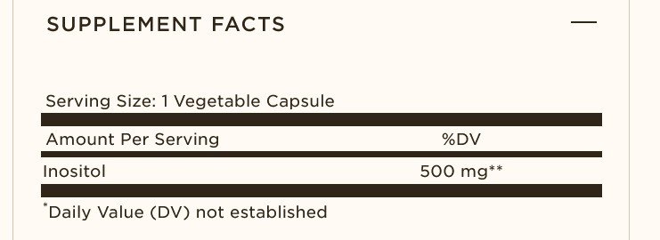 Solgar Inositol 500mg 100 VegCap